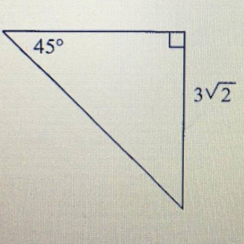Find the length of the hypotenuse.
a. 12
b. 6
c. 5
d. 18