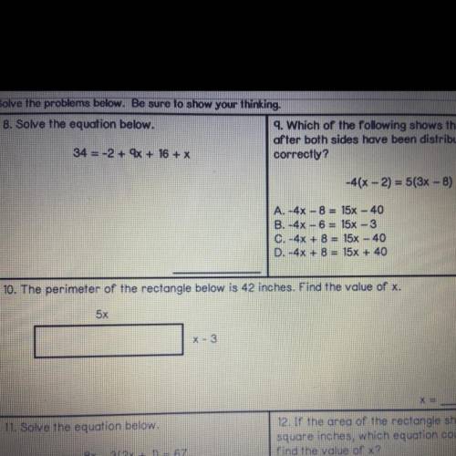 What is the answer for 8 9 and 10 you don’t have to worry about 11 and 12