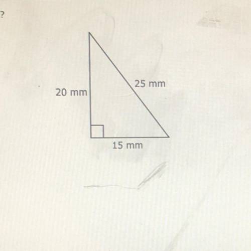What is the area of the triangle

A- 300mm
B- 60 mm
C- 150 mm
D- 375 mm