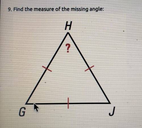Help please !! it's asking find the measure of the missing angle yet there's nothing ??