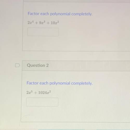 Factoring polynomials
PLS HELP!!!