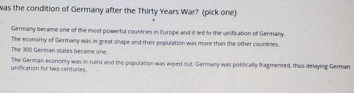 What was the condition of Germany after the Thirty Years