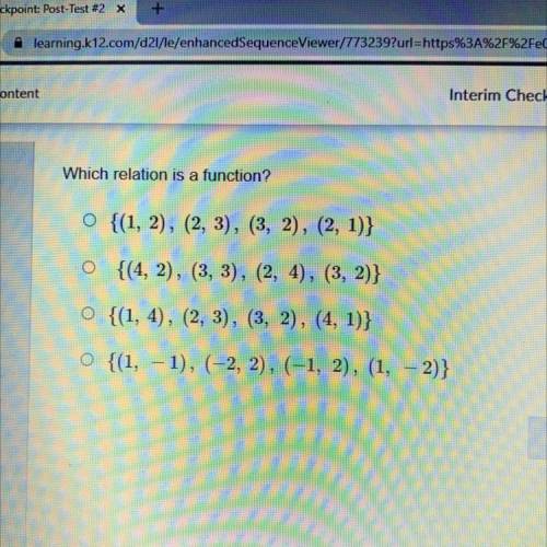 Which relation is a function?