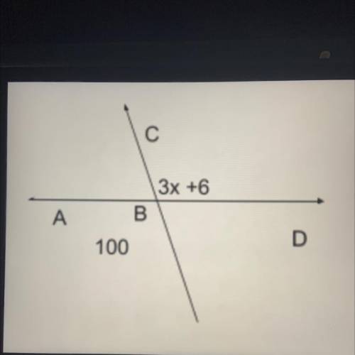 Find the value of x in the diagram below. Classify