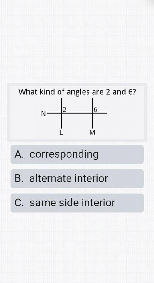 What kind of angles are 2 and 6