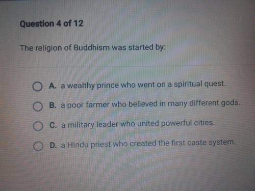 The religion of Buddhism was started by