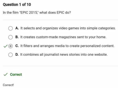 In the film EPIC 2015, what does EPIC do?