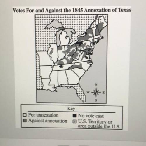 Which issue most likely influenced the voting pattern on the map?

A) Battle of the Alamo
B) Expan