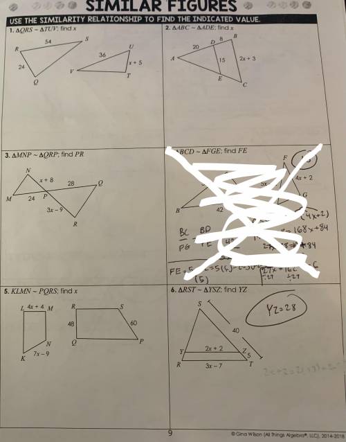 Can someone please help me? We are solving with similar figures in class. Please skip number 4 and