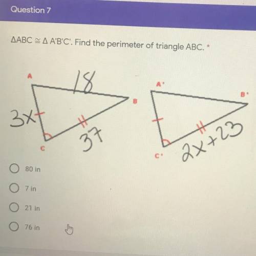 Find the perimeter of triangle ABC..