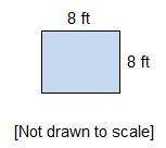 The square represents a scale model that was created by using a factor of 4.

A square with sides