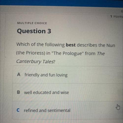 Canterbury Tales question 3