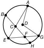Given circle D, which of the following is an inscribed angle?

∠ EGD
∠ ADG
∠ AEG
∠ BCE
