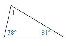 Find m∠1. Then classify the triangle by its angles.

The triangle can be classified by its angles