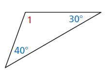 Find m∠1. Then classify the triangle by its angles.
m∠1 = ?