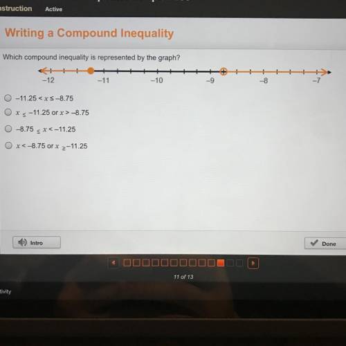 Need ASAP. Answers are in the photo

Which compound inequality is represented by the graph?