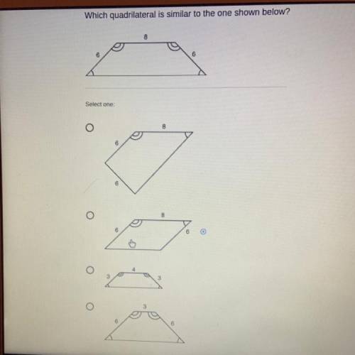 Which quadrilateral is similar to the one shown below?