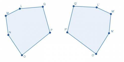 Given the hexagons below were reflected across the y-axis, which of the following is true?