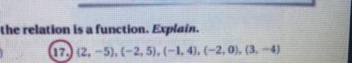 Tell whether the relation is a function. Explain.