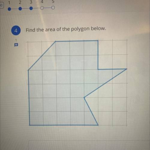 Find the area of the polygon below.