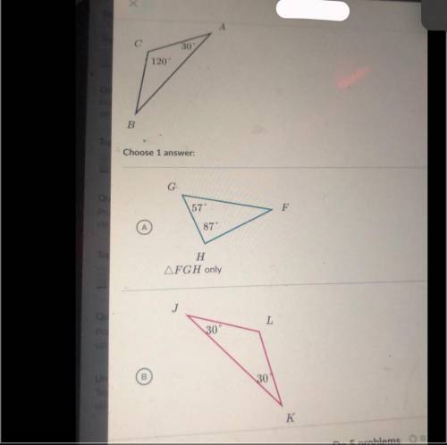 Can someone help? which triangle is the same as ABC?