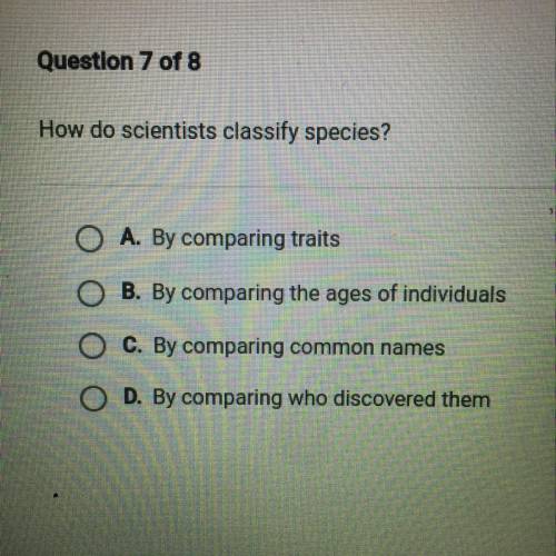 How do scientists classify species?