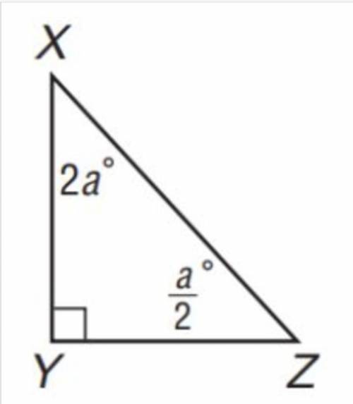 For the triangle below, what is the measure of Z