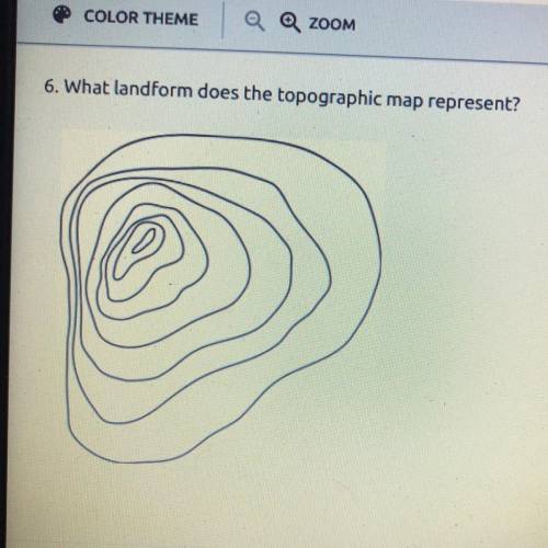 What landform does the topographic map represent?