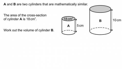 Cylinder a is 18
Work out cylinder B