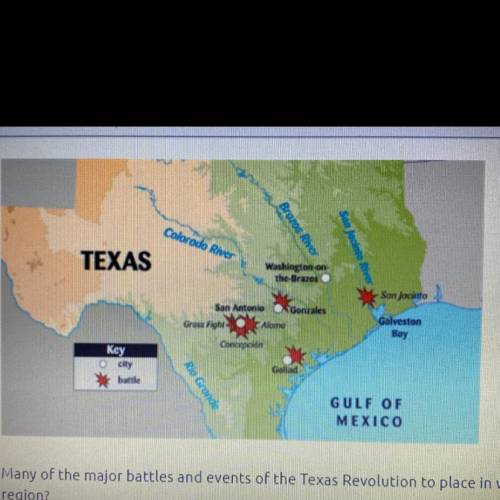HELPPP MEEE

Many of the major battles and events of the Texas Revolution to place in which Texas