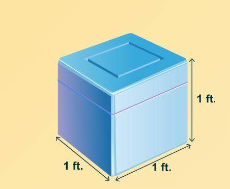 What is the total surface area of the jewelry box?

22 square feet
10 square feet
14 square feet
6