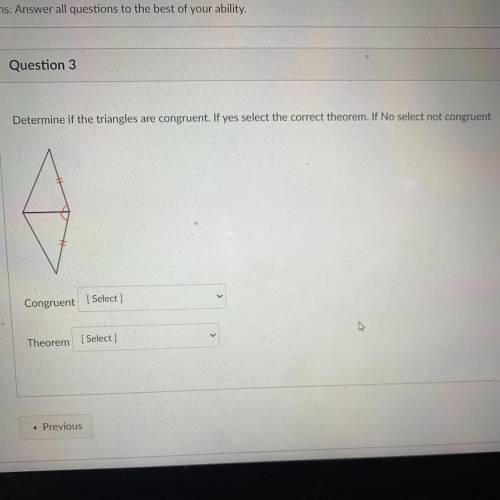 Are these triangles congruent ?

And what is the theorem ?
I will give a brainlist for the correct