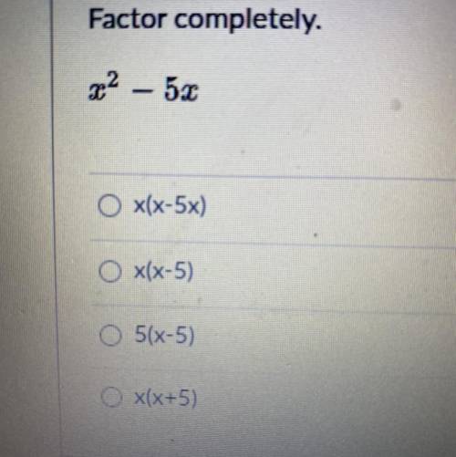 PLEASE HELP ASAP 
x^2-5x