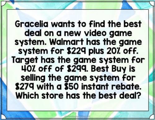 Help please, i'll give brainliest

i understand the first two sentences about walmart and target,