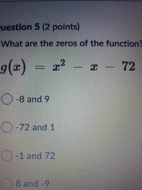 What are the zeros of the function
