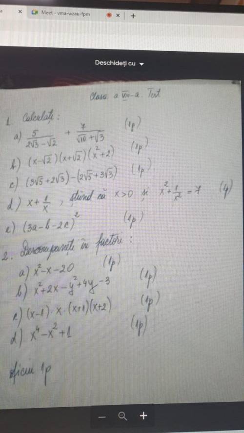 Va rog sa ma ajutati cu punctul D si E