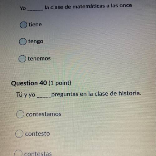Anyone know these 2 questions for Spanish