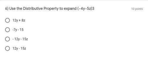 Use the Distributive Property to expand (−4y−5z)3