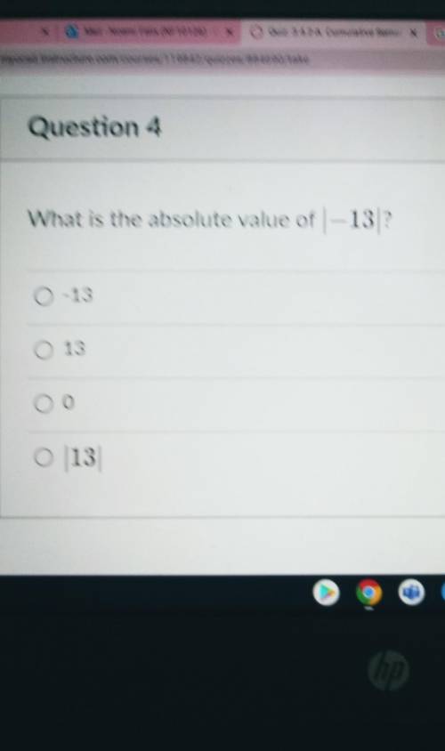 What is absolute vaule of -13