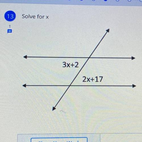 Solve for x
3x+2
2x+17