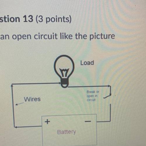 In an open circuit like the picture