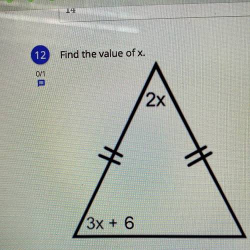 12) Find the value of x.