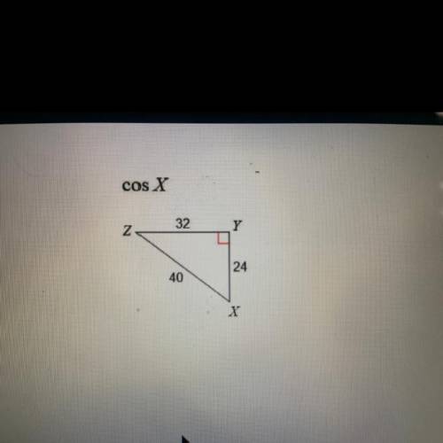What is the trig ratio for cos x?please answer this ASAP