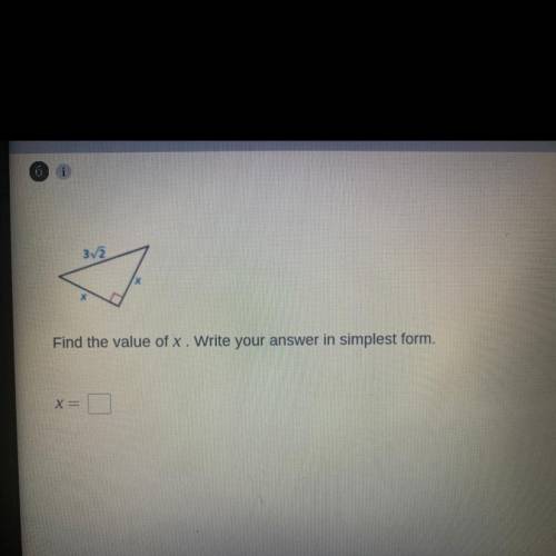 Find the value of X write your answer in the simplest form