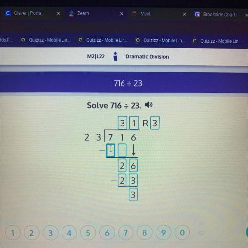Solve 716 divided by 23