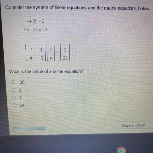 What is the value of x in the equation?