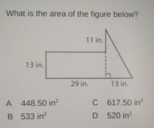 What is the area of tje figure below?