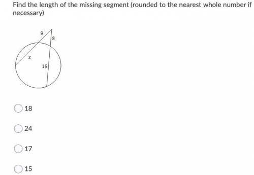 Find the length of the missing segment