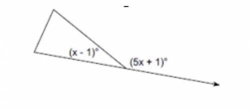 Solve for x in the figure below

A) x = 0.5
B) x = 30
C) x = 45.5
D) x =15