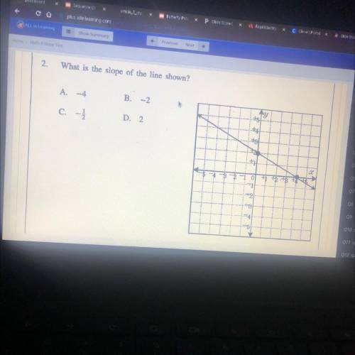 What is the slope of the line shown